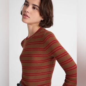 Madewell Double Layered Crewneck in Merino-Silk Blend